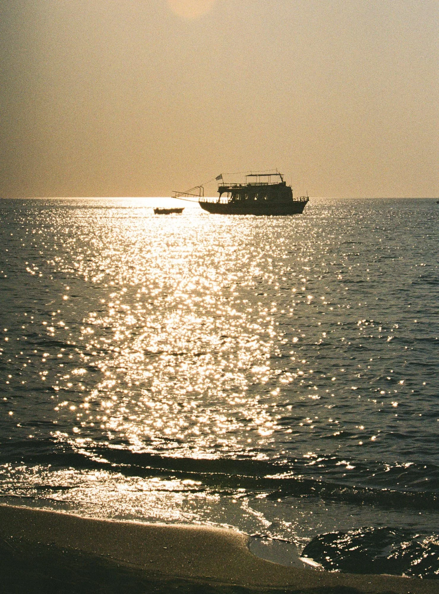 A boat photographed by Mike Palmowski in Rhodes. Shot on 35mm color film.