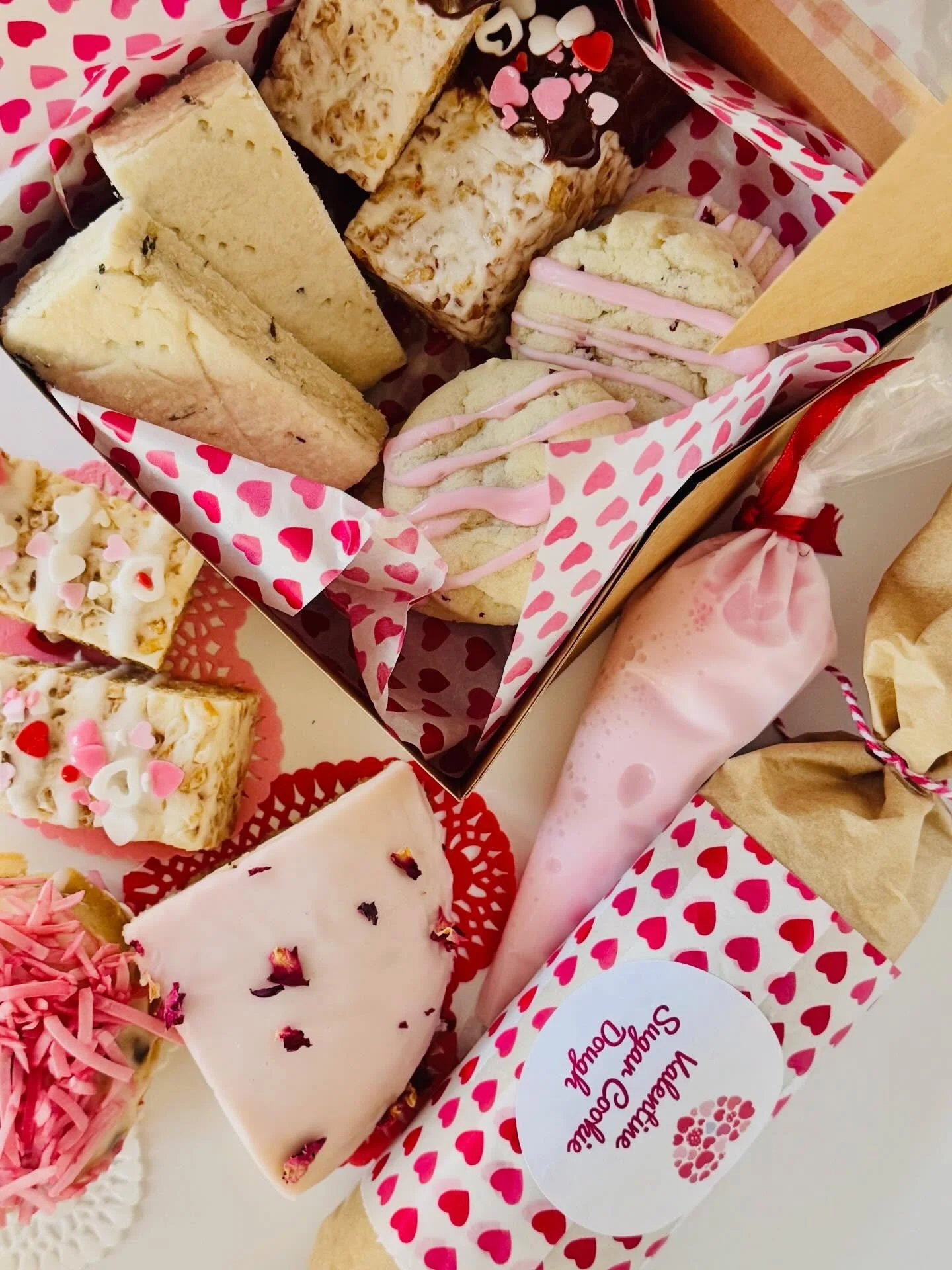 Today is the final day to order Valentine treats for pickup on Saturday, February 14th❤️.

We&rsquo;ve got something for everyone on your &ldquo;I love you&rdquo; list: Rose Petal Cakes, Chocolate and Strawberry Doughnuts (and minis!), Rose Petal Tea