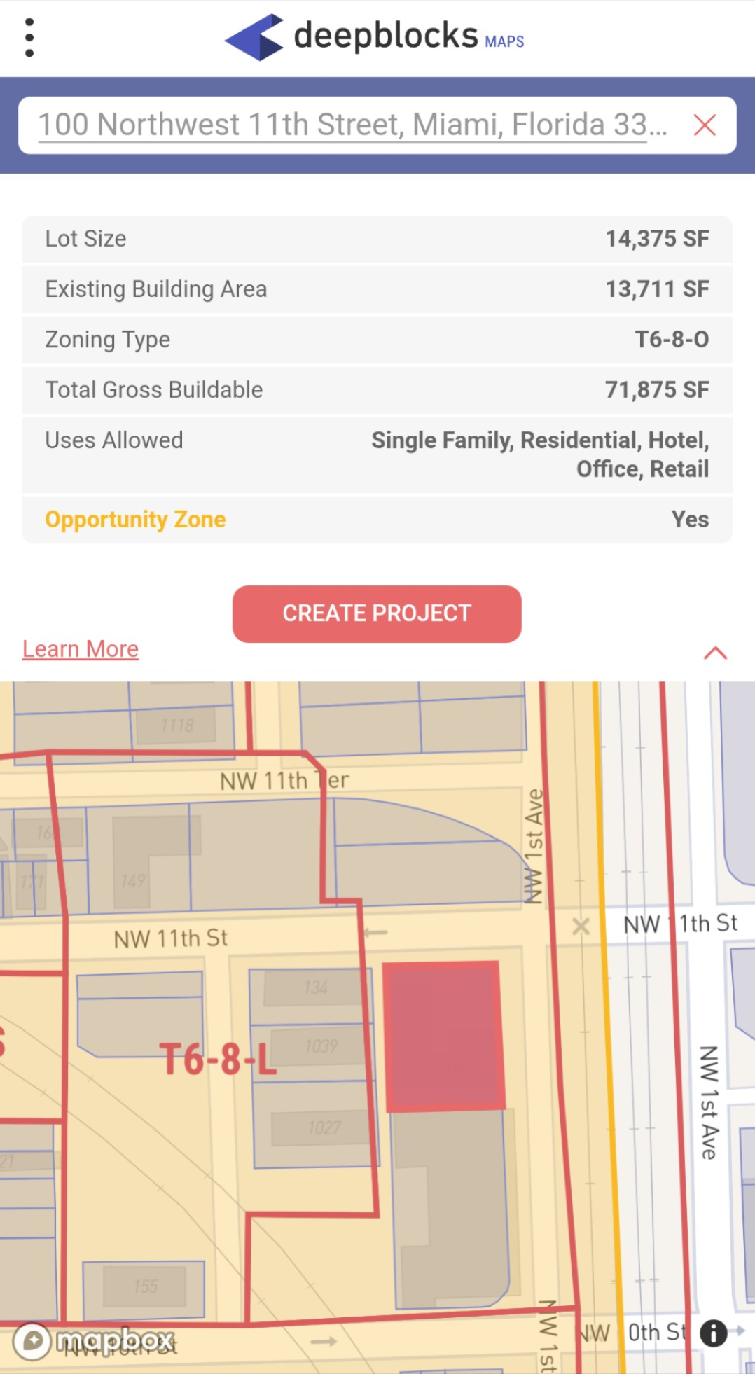 Using Deepblocks Maps to quickly assess property potential.