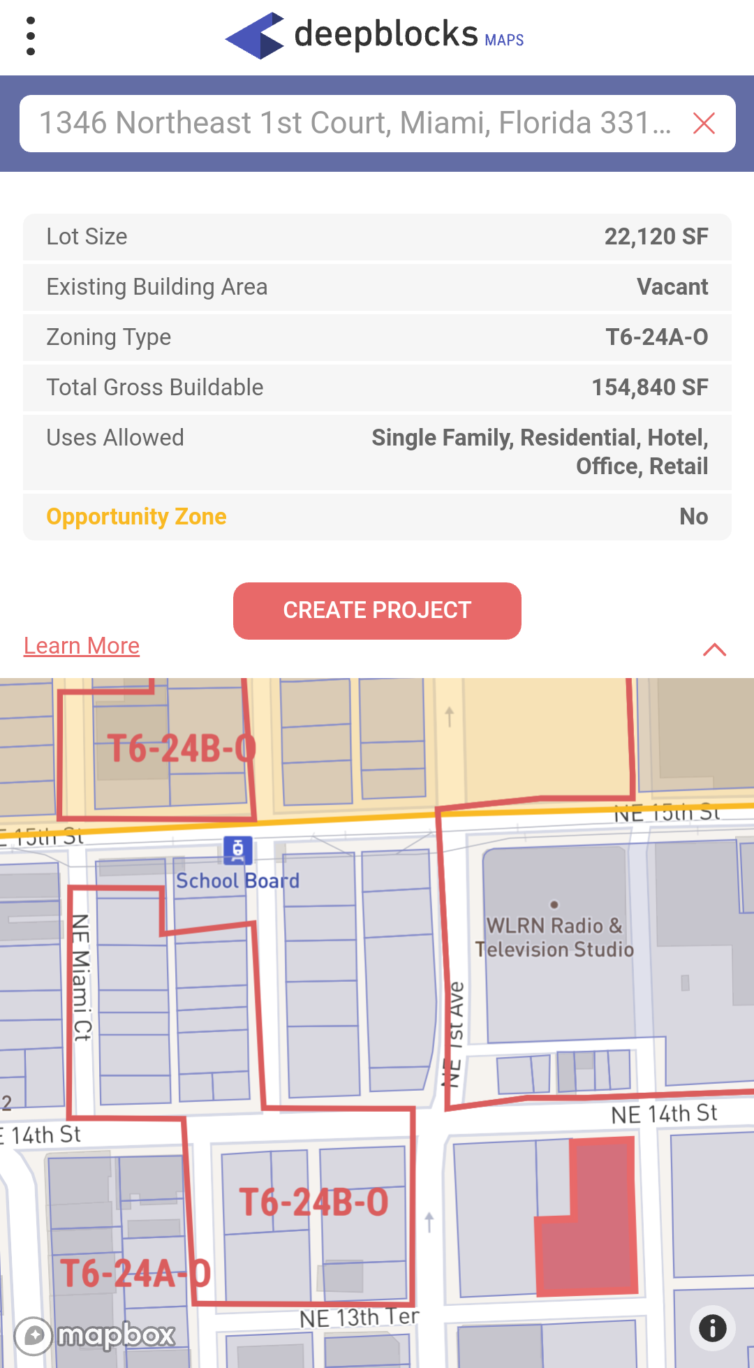 Using Deepblocks Maps to quickly assess property potential.