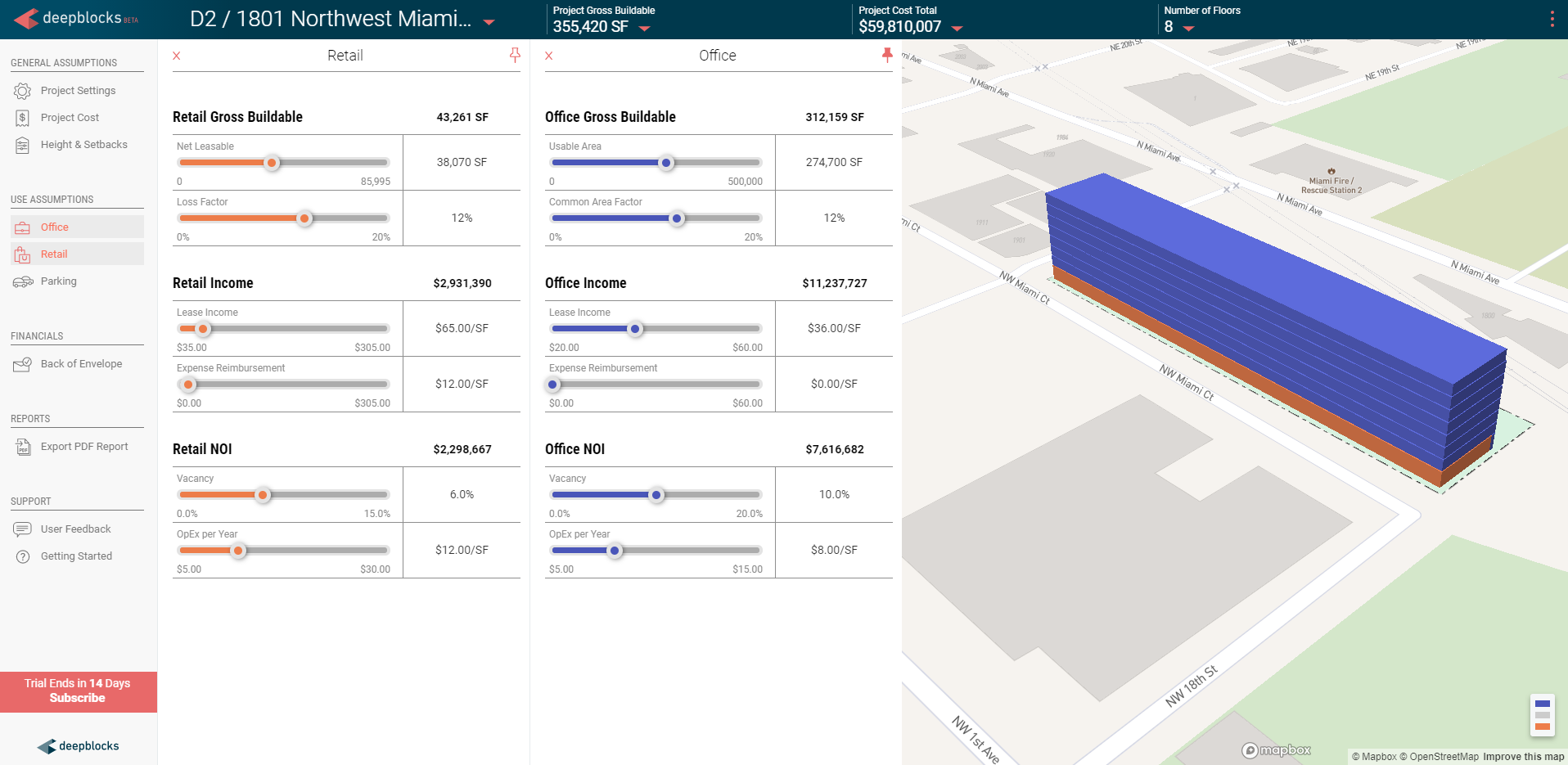 Real Estate analysis using Deepblocks Beta