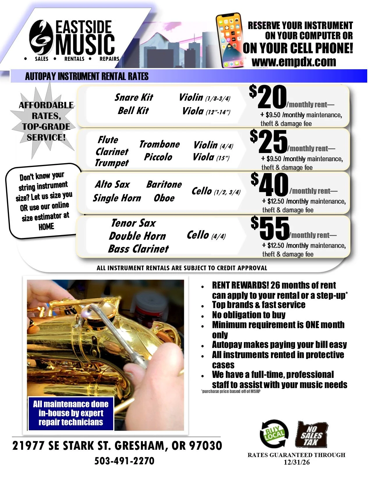 Public Rental Rates (non-school)