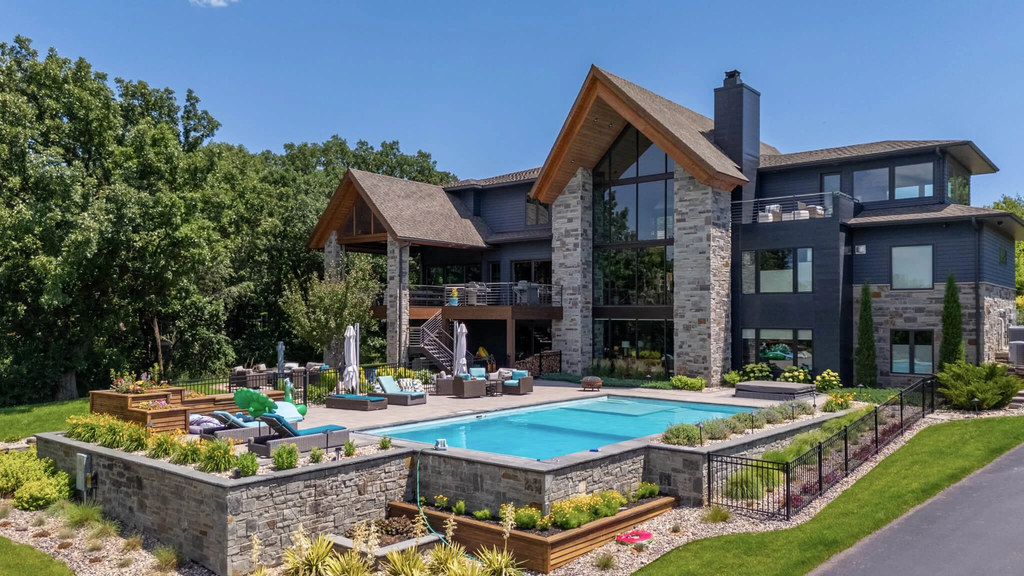 mountain modern exterior, modern house, mountain modern house, residential design, house plans, floor plans, sioux falls design, sioux falls floor plans, deffenbaugh homes, design, home design, house design, architecture, pool design, landscape