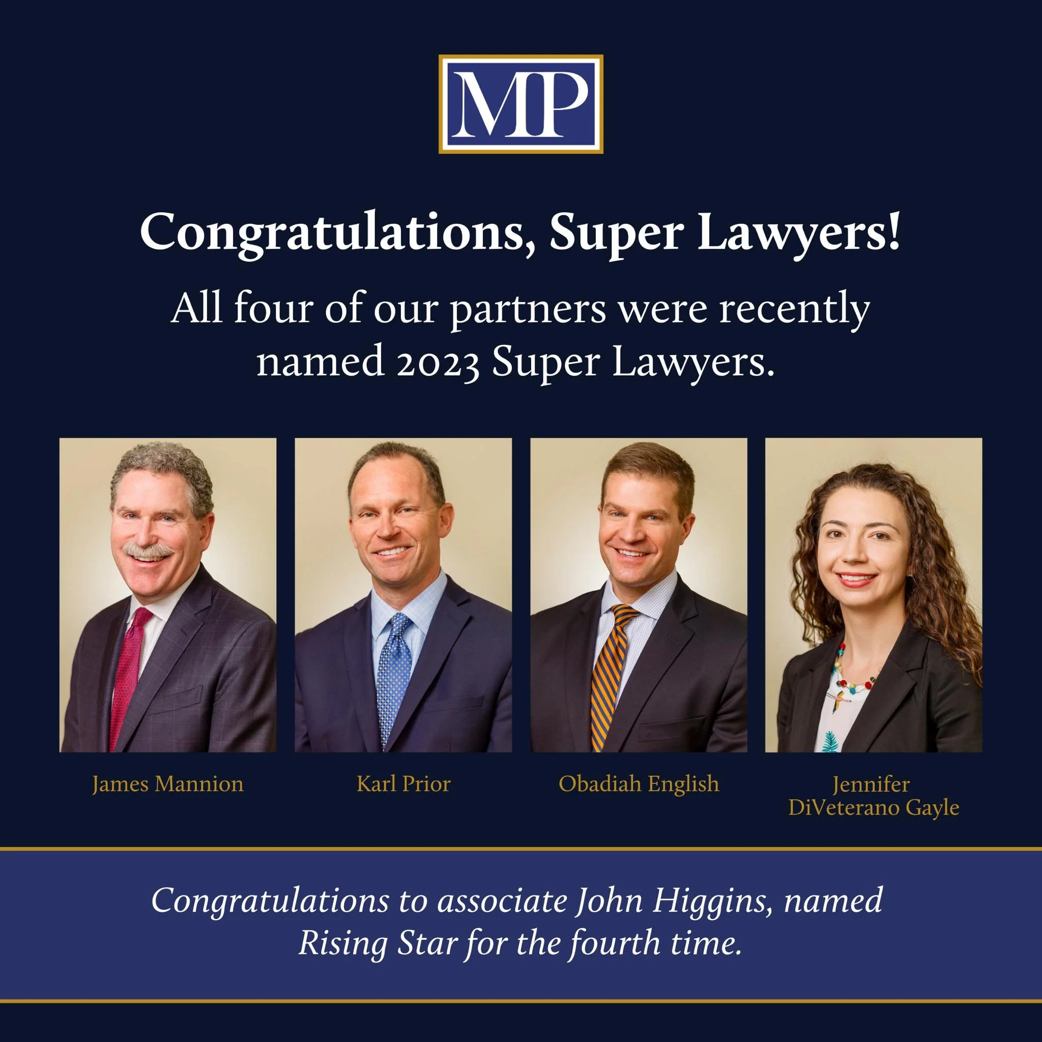 Mannion Prior Partners Named Super Lawyers, Associate a Rising Star