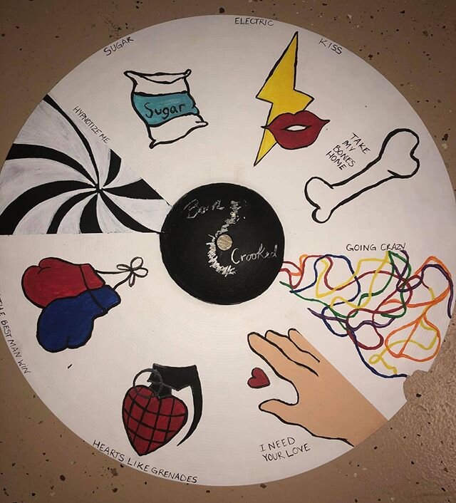 Y&rsquo;all check this out!! Super fan and super talented artist @the_unpredictable_artist_ painted this on one of @arethedrummer old cymbals! Show her some love!! #art #paint #cymbal #borncrooked #music #love