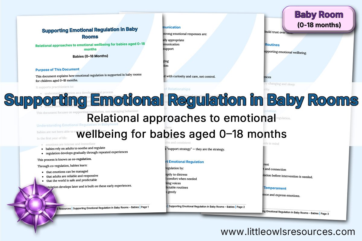 Supporting Emotional Regulation in Baby Rooms | Babies (0-18 months)