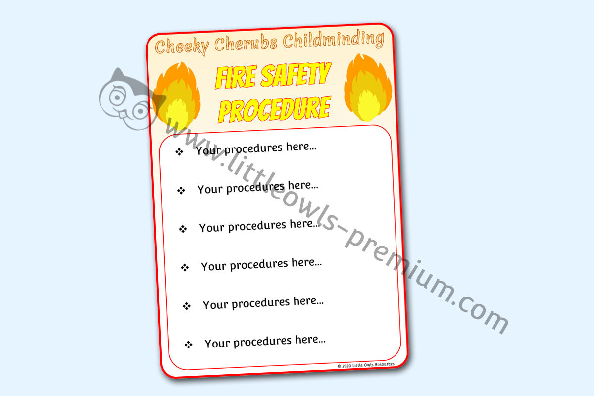 FIRE SAFETY PROCEDURE POSTER