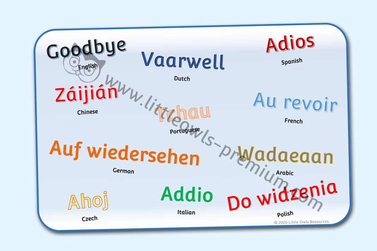 LANGUAGES POSTER - GOODBYE