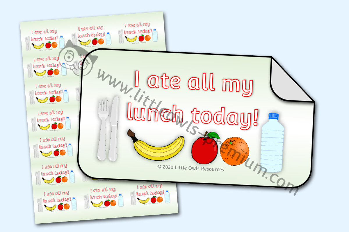 I ATE ALL MY LUNCH TODAY! (STICKERS)