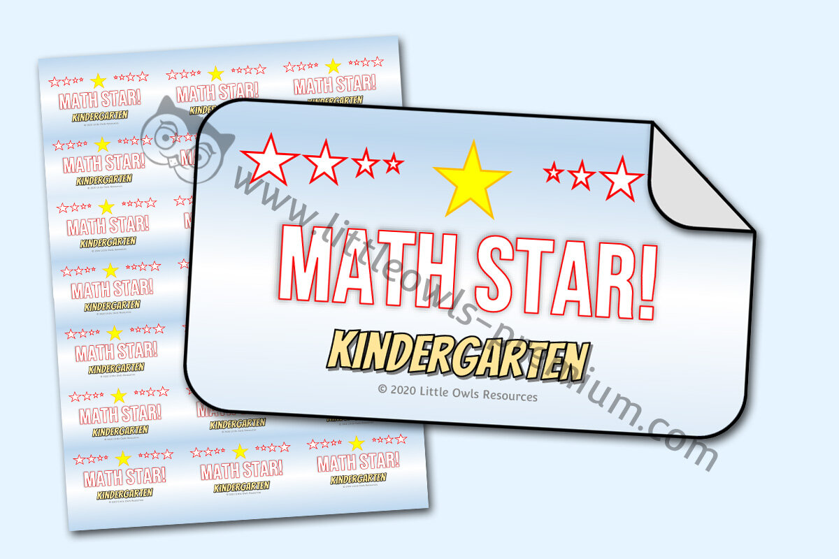 MATH STAR! KINDERGARTEN (STICKERS)