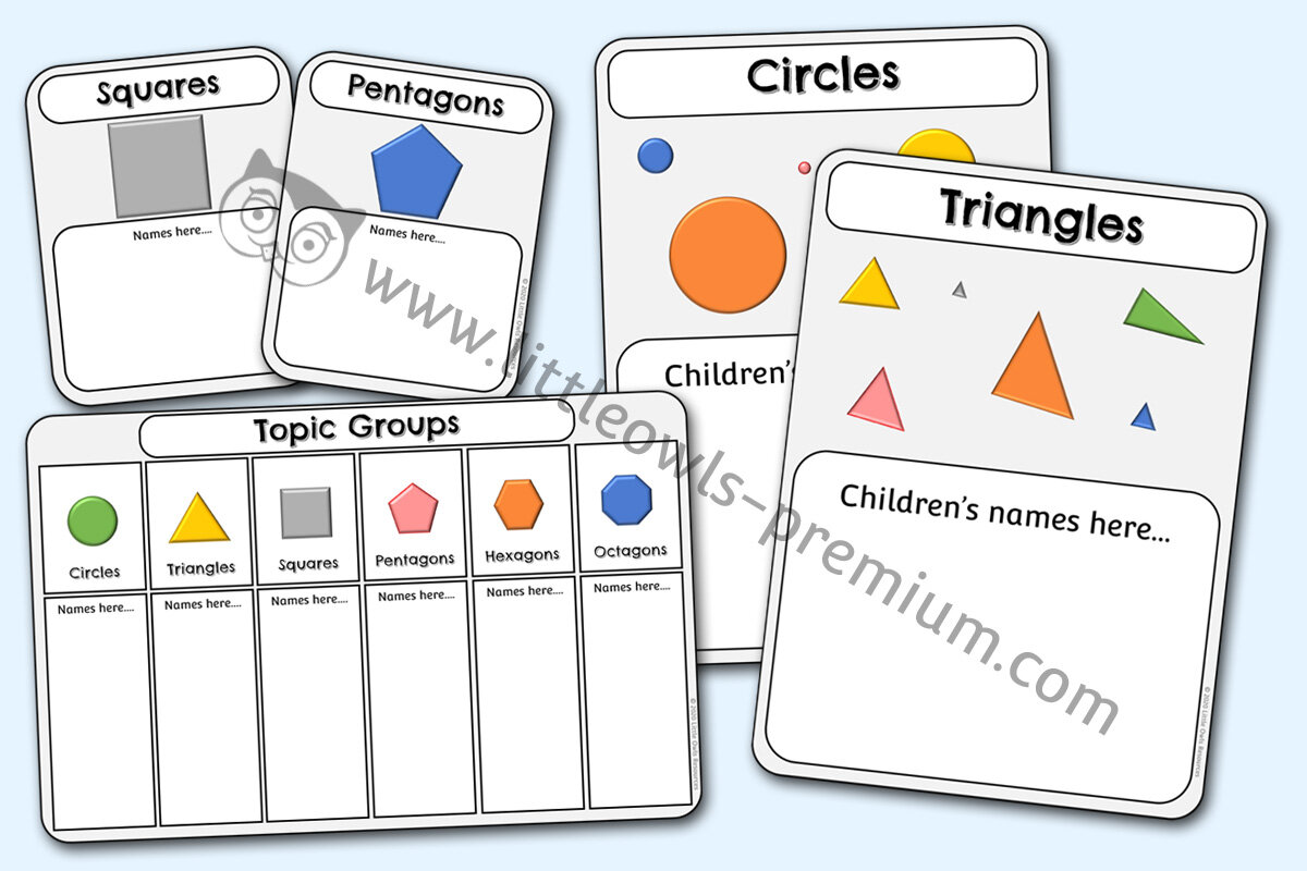 GROUP CHARTS/POSTERS/DISPLAY - 2D SHAPES