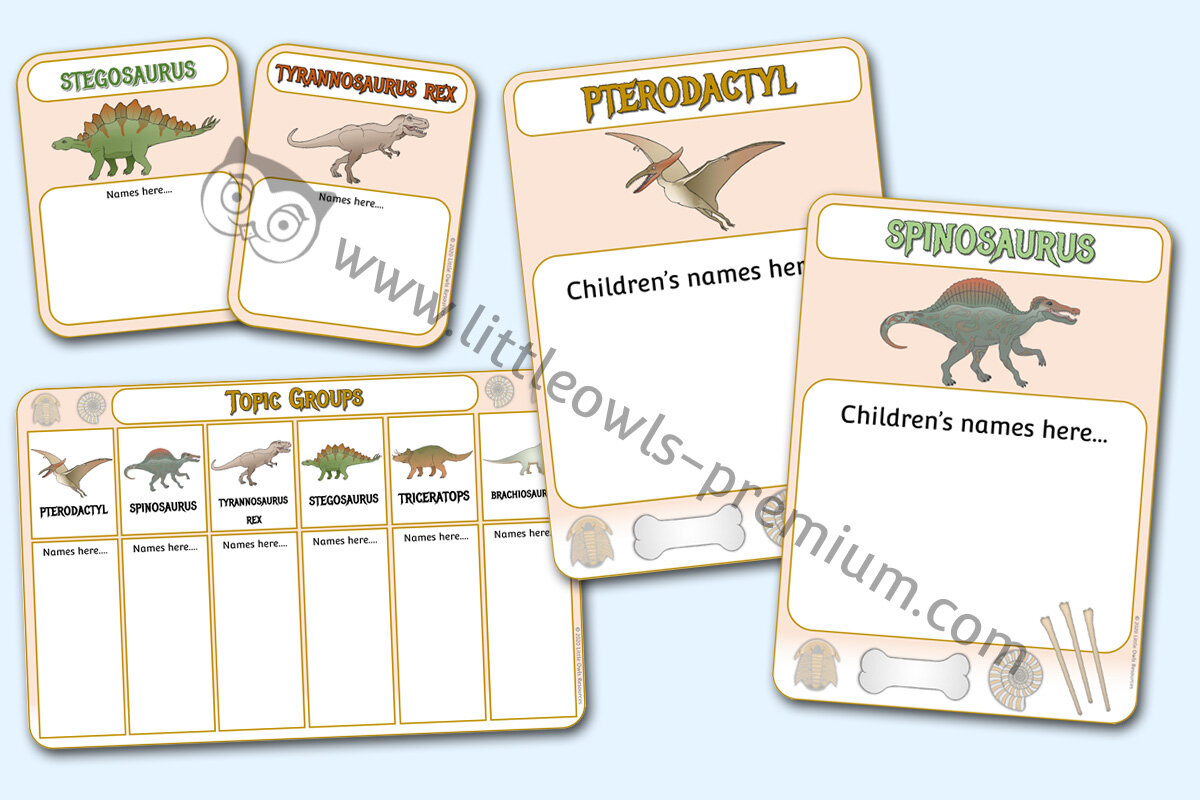 GROUP CHARTS/POSTERS/DISPLAY - DINOSAURS