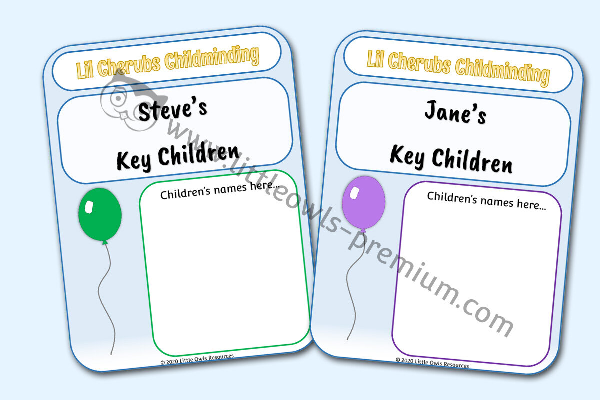KEY CHILDREN CHARTS/POSTERS - BALLOONS