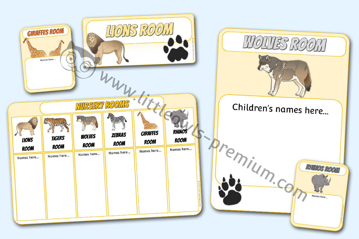 NURSERY ROOM CHARTS/POSTERS - ANIMALS