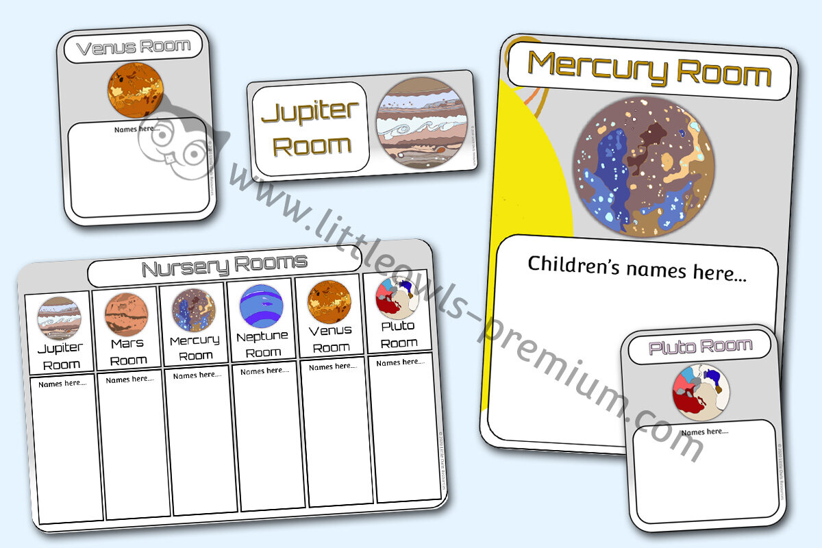 NURSERY ROOM CHARTS/POSTERS - PLANETS