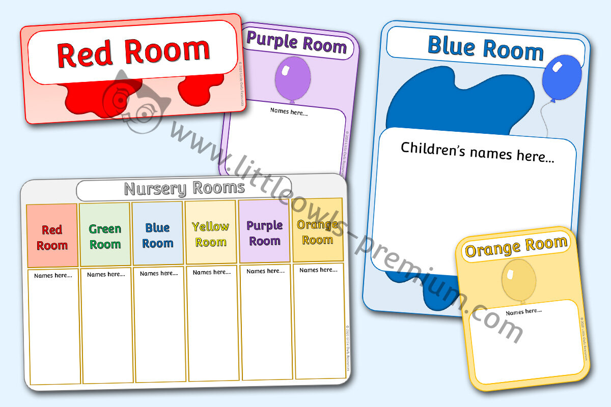 NURSERY ROOM CHARTS/POSTERS - COLOURS