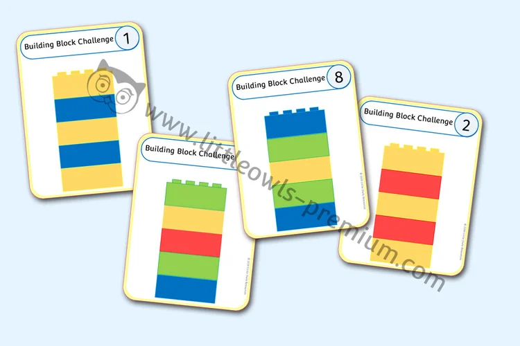 Building Block Pattern & Colour Challenge Cards cover