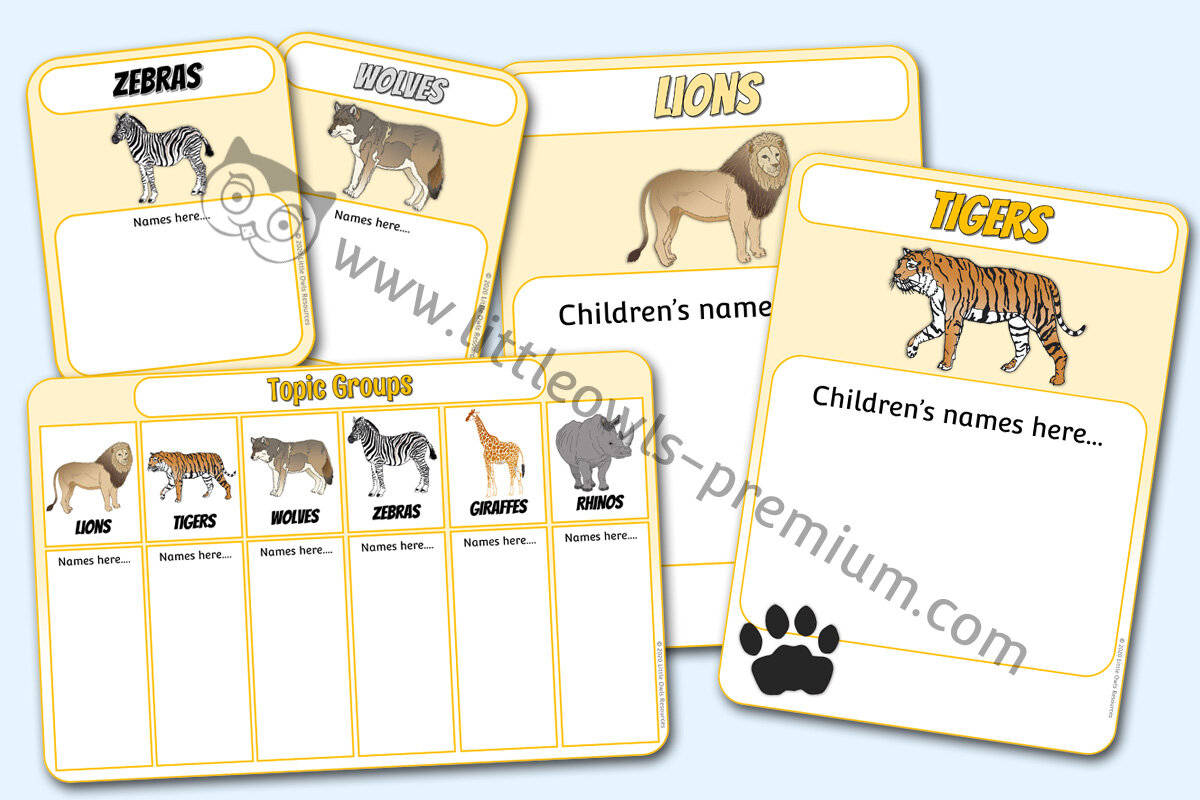Zoo Animals' Early Years (EYFS) Editable printable resources activities. —  Little Owls : Premium - 'A Little Owls Resources' website