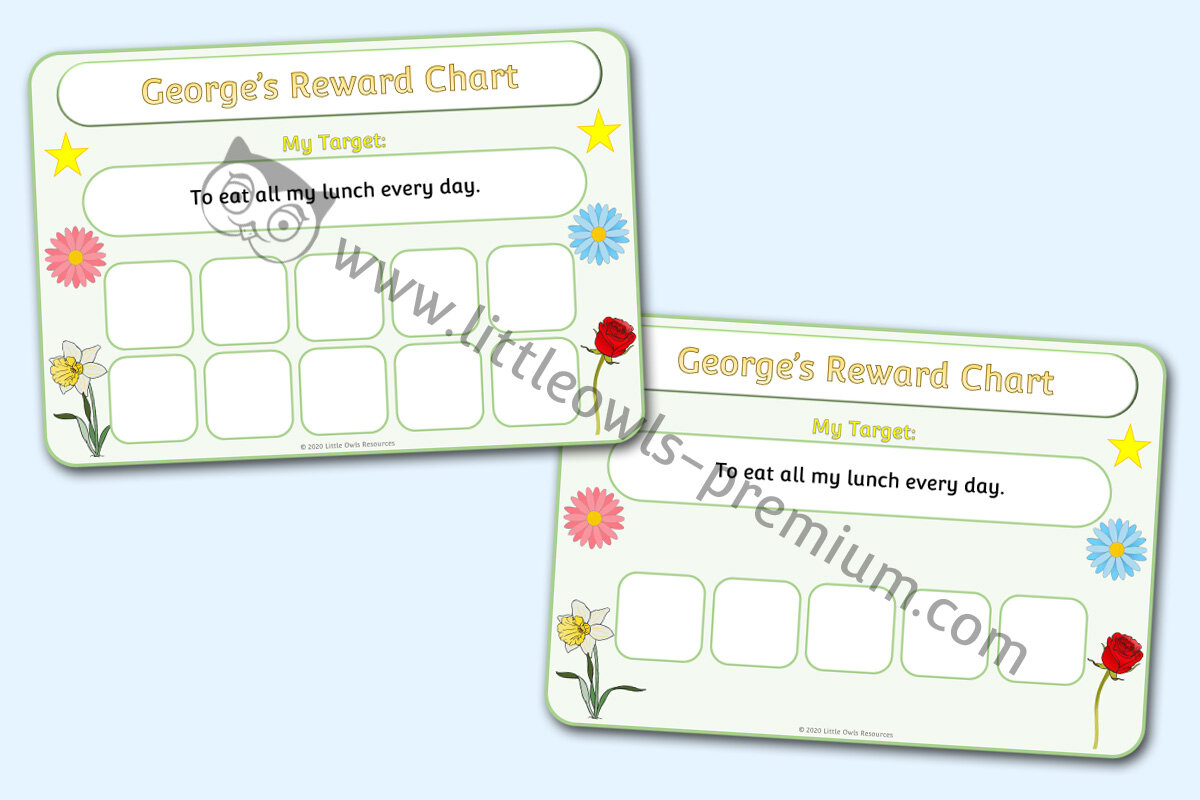 FLOWERS THEMED REWARD CHARTS 