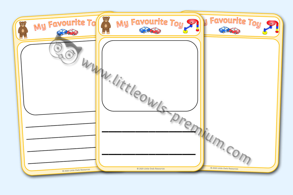 'MY FAVOURITE/FAVORITE TOY' ACTIVITY SHEETS