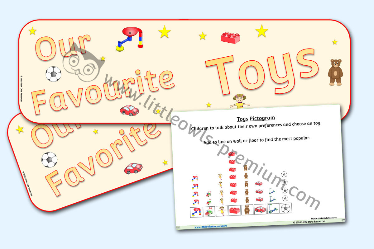 OUR FAVOURITE/FAVORITE TOYS PICTOGRAM DISPLAY