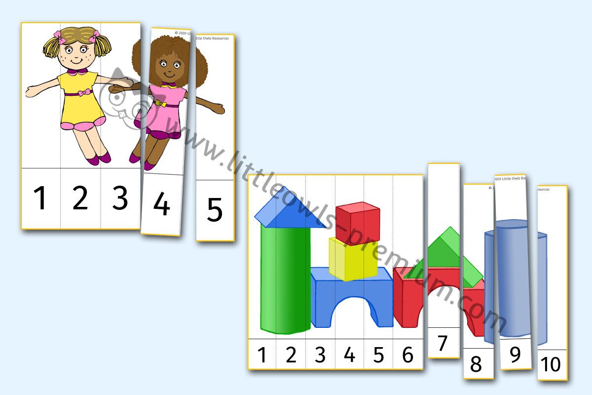 TOY NUMBER SLICE PUZZLES