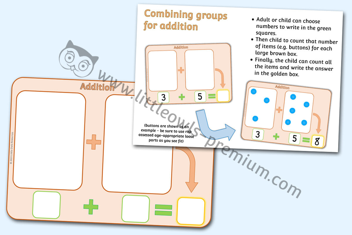 ADDITION MAT - COMBINING 2 GROUPS