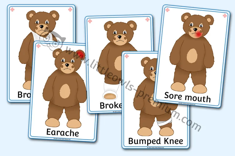 Poorly Teddy — A5 Labelled Posters cover