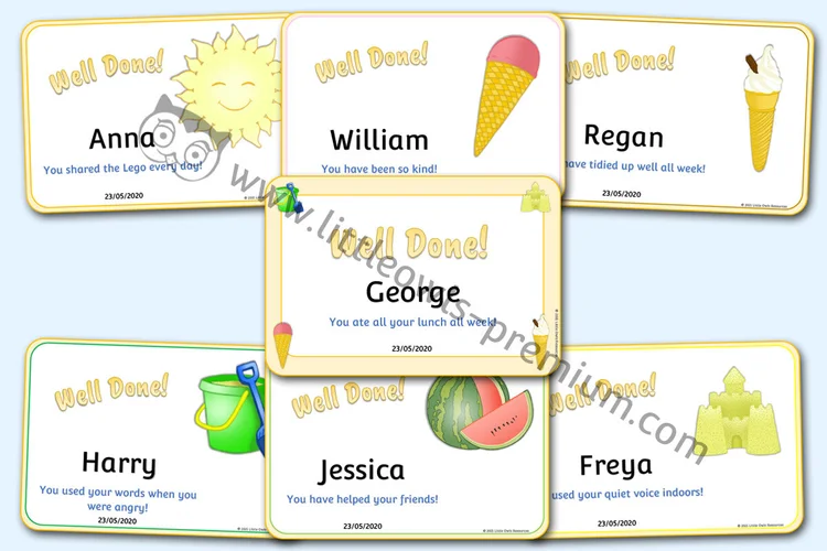 Summer “Well Done!” Certificates — resource cover