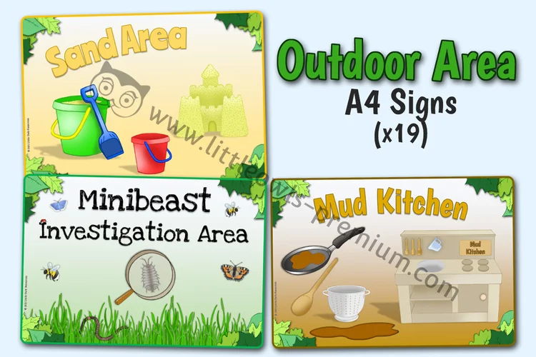 OUTDOOR AREA - Pack A4 Area Signs cover