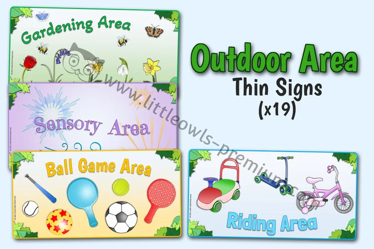 OUTDOOR AREA - Pack Thin Area Signs cover