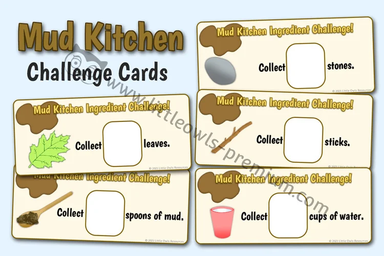 Mud Kitchen Ingredient Challenge Cards cover