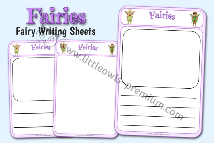 Fairy Writing, Drawing & Mark Making Sheets cover