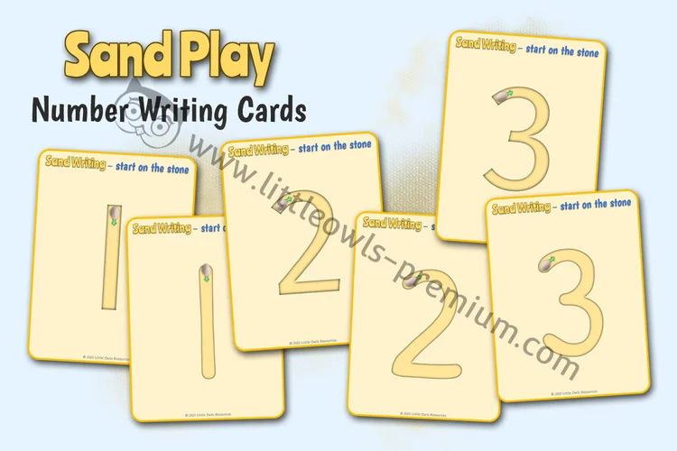 Sand Play Number Writing Cards cover