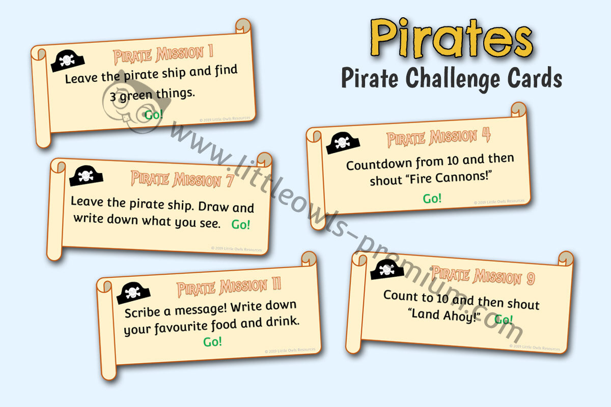 PIRATE MISSION CARDS - INSTRUCTIONS