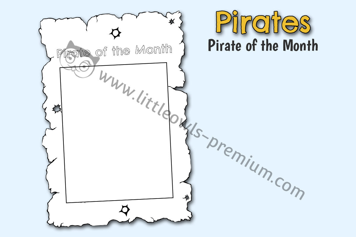 PIRATE OF THE MONTH POSTER DRAWING/IMAGINATION STIMULUS