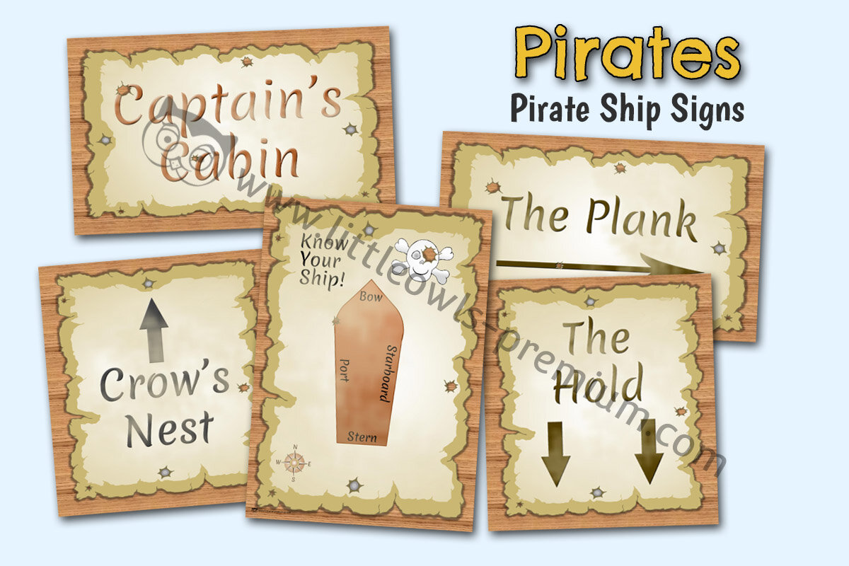 PIRATE SHIP SIGNS