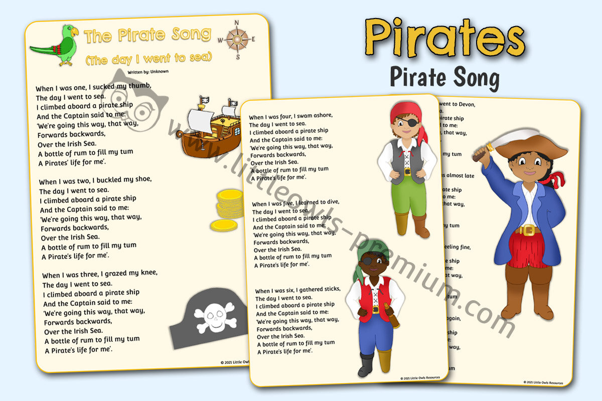THE PIRATE SONG WORDS (The Day I Went To Sea)