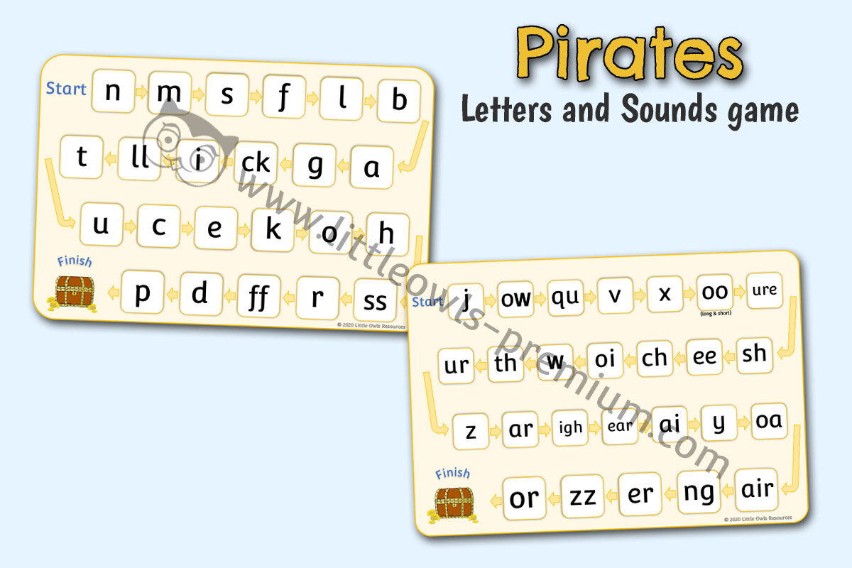 PIRATE TREASURE LETTERS AND SOUNDS GAME - PHASE 2 & 3 PHONICS