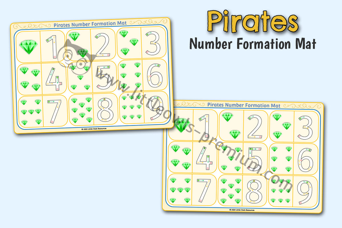 PIRATES NUMBER FORMATION MAT