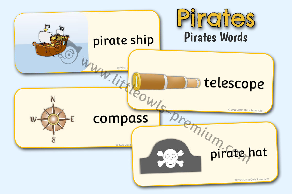 PIRATE WORD CARDS
