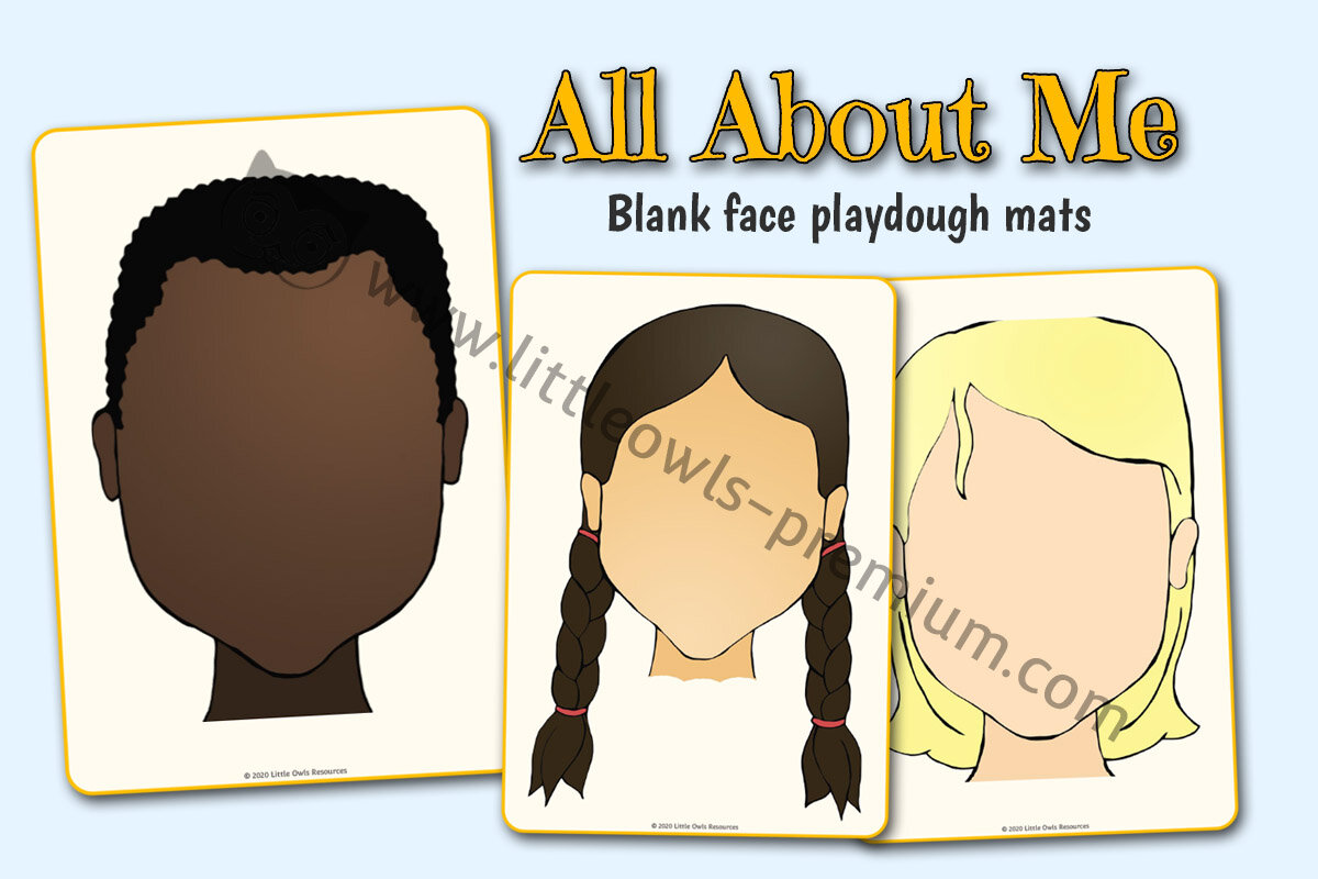 BLANK FACES - PLAYDOUGH MATS