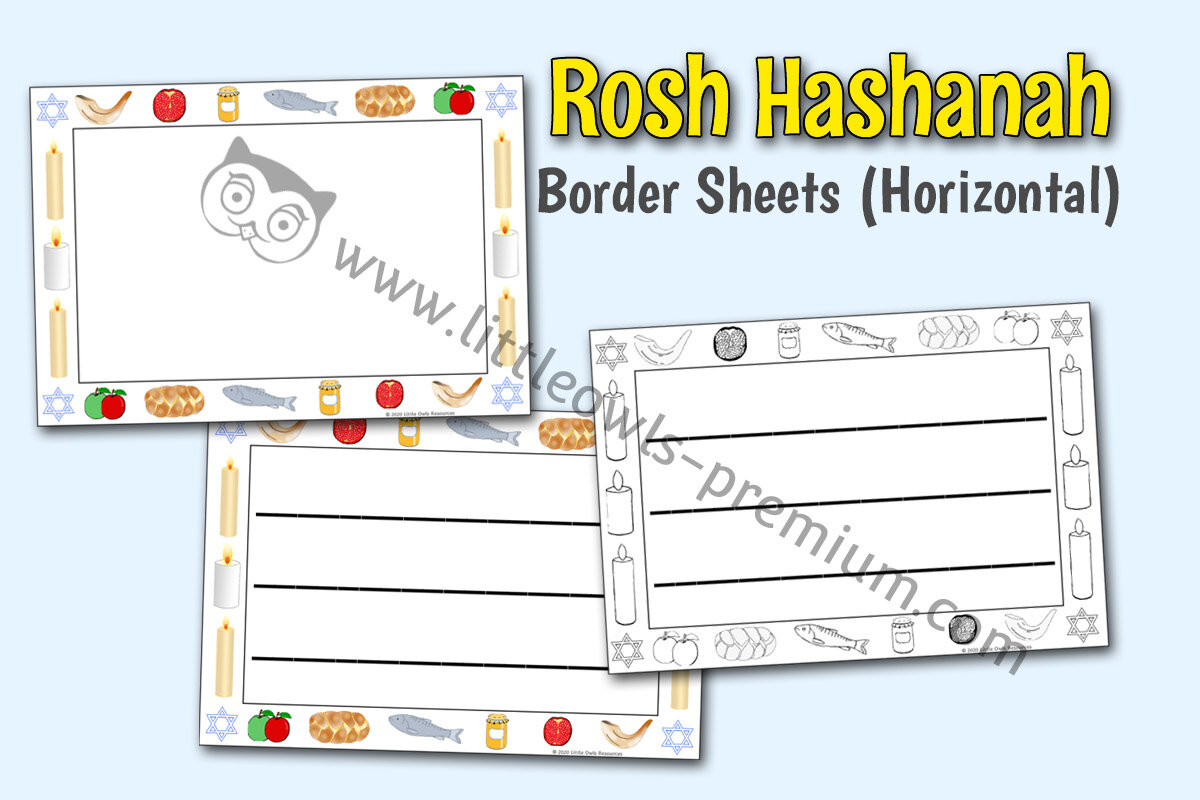 ROSH HASHANAH BORDER PAPER - A4 HORIZONTAL