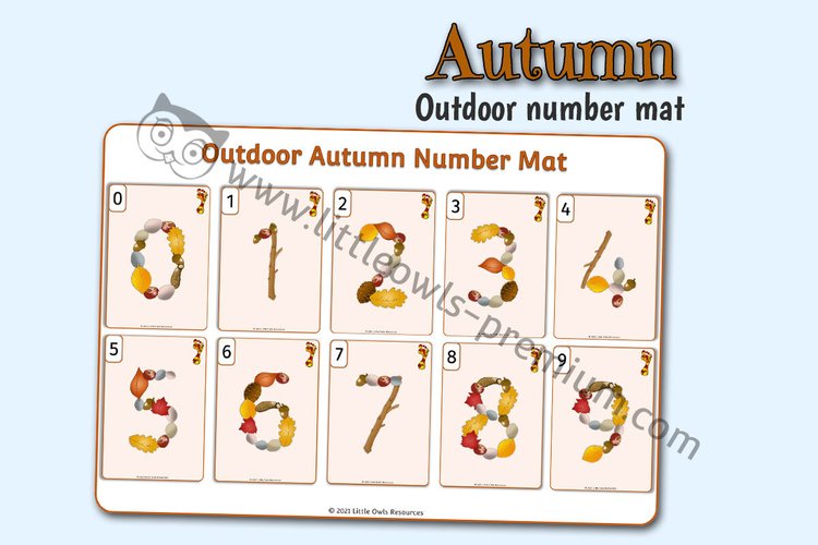 Autumn Number Mat — Natural Items cover