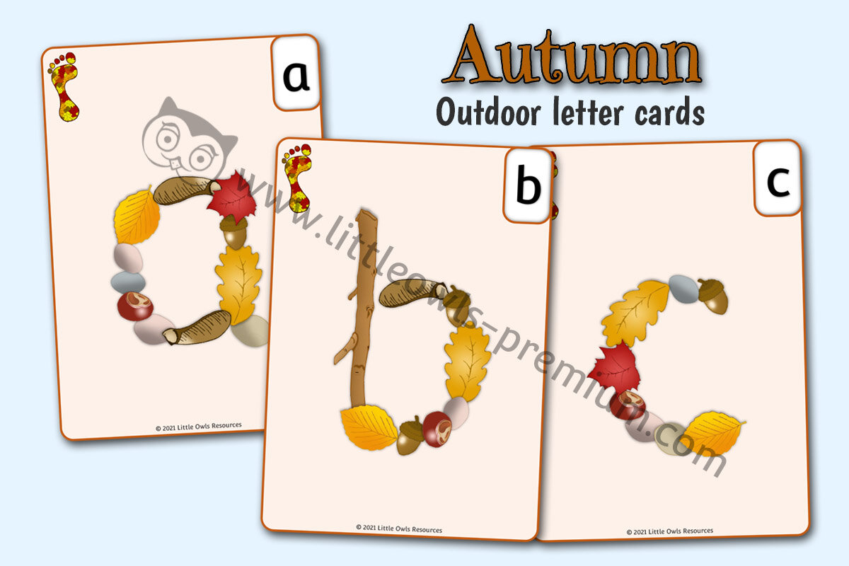 AUTUMN LETTER CARDS - Natural Items