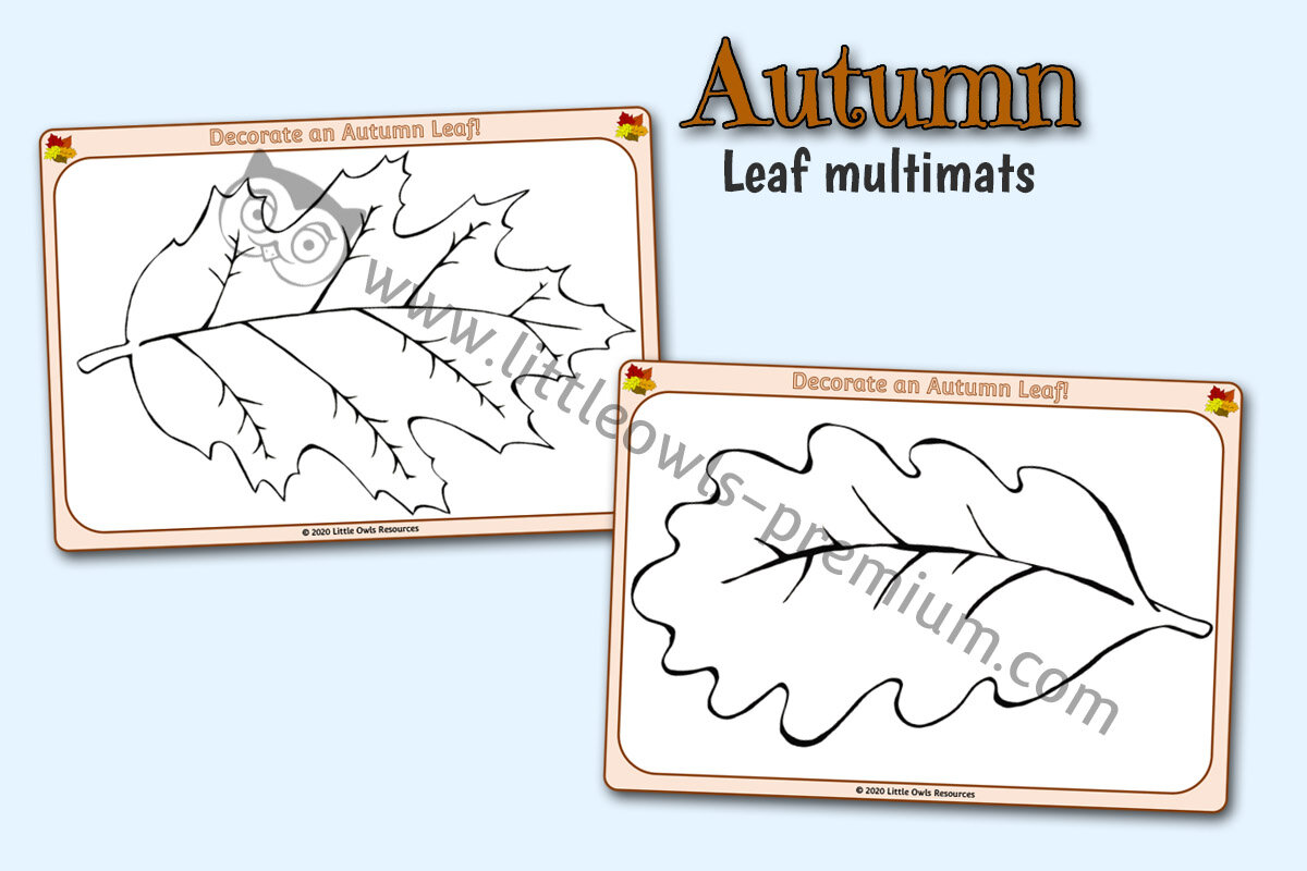 AUTUMN LEAF MULTIMATS - PLAYDOUGH, LOOSE PARTS, ART & CRAFTS 