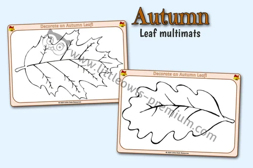 Autumn Leaf Mats - Playdough, Loose Parts, Art & Crafts resource cover