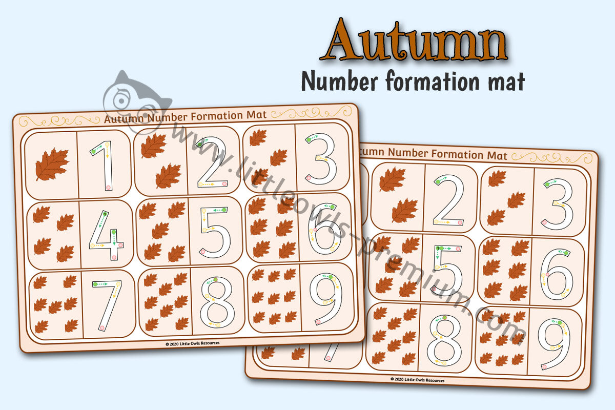 AUTUMN NUMBER FORMATION MAT