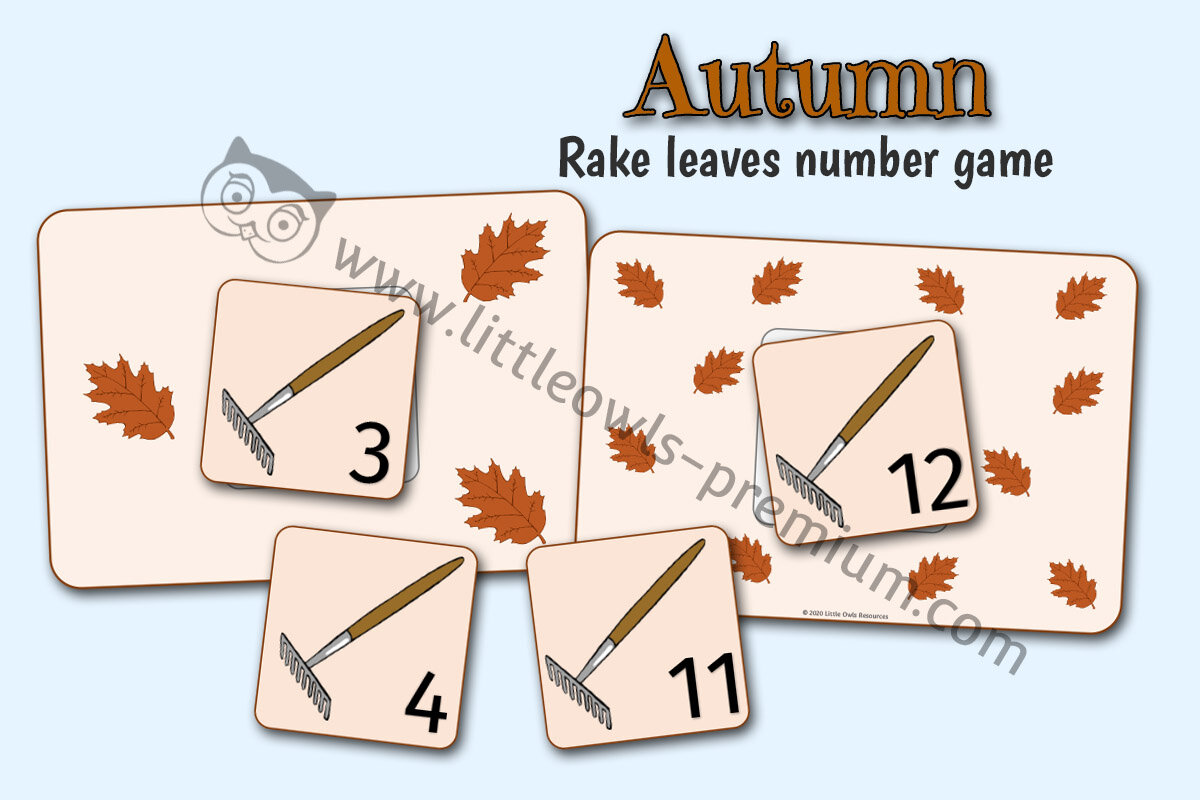 AUTUMN LEAVES MATCHING NUMBER WITH QUANTITY ACTIVITY 