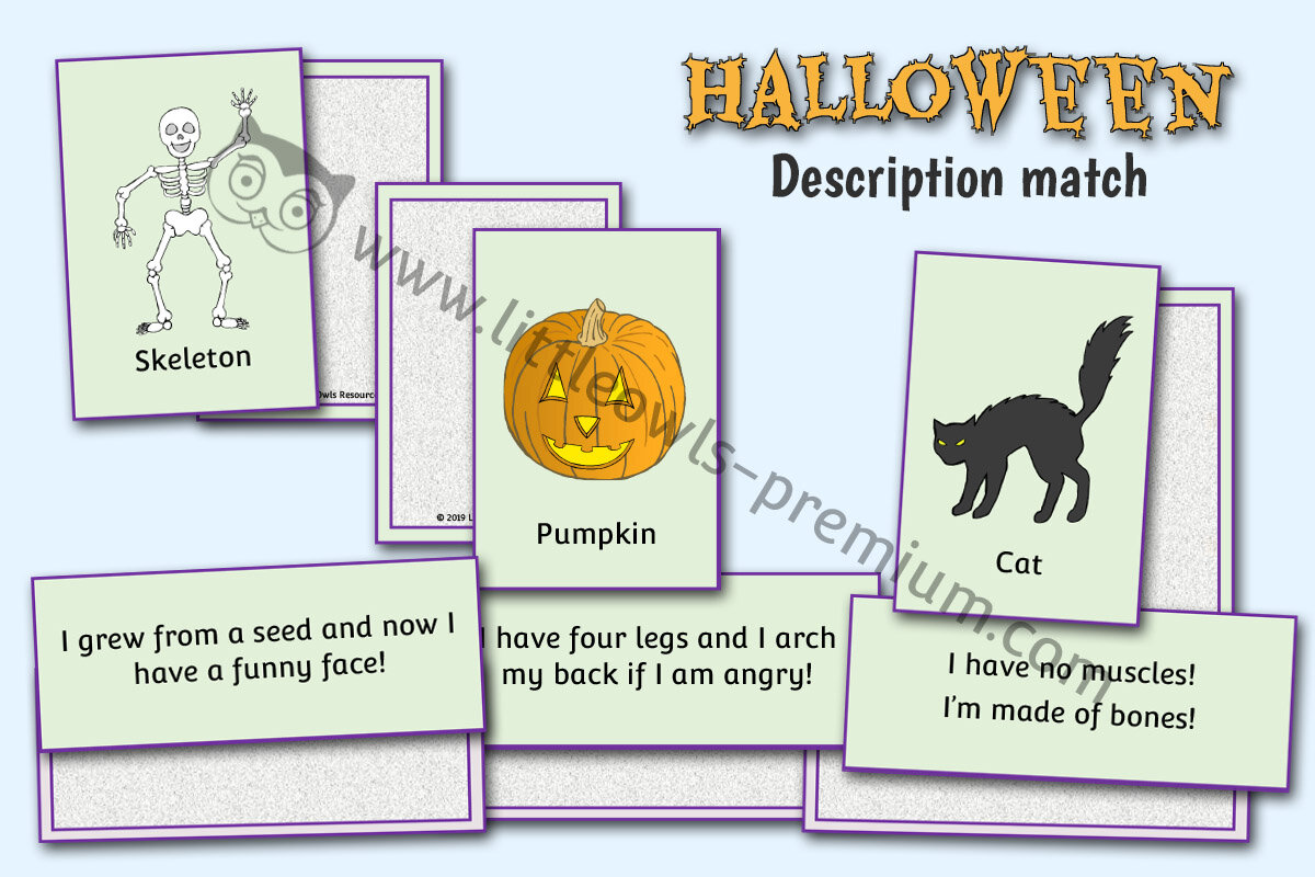 HALLOWEEN DESCRIPTION MATCH GAME